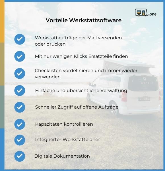 Vorteile Caravan Werkstattsoftware